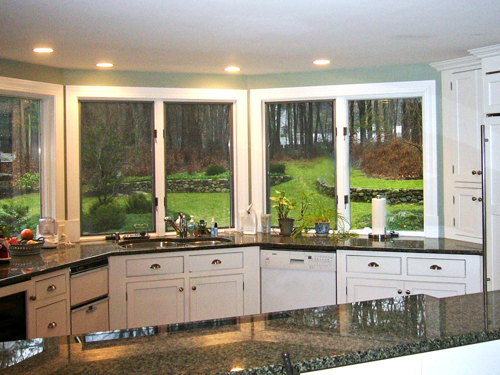 view of counters and windows.
