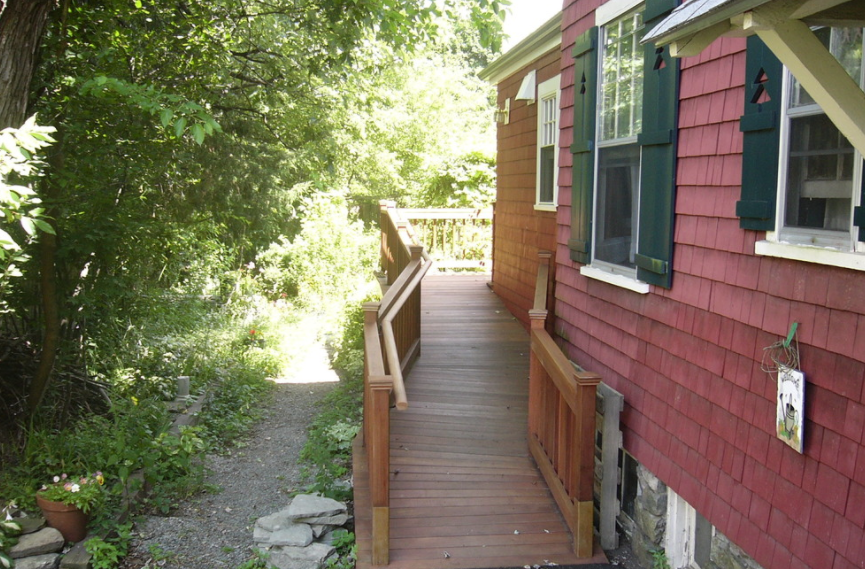 The beautiful railing exemplifies how accessibility features can enhance the look of your home.